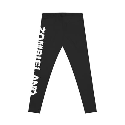 Women's "ZOMBIELAND" Casual Leggings (Black)