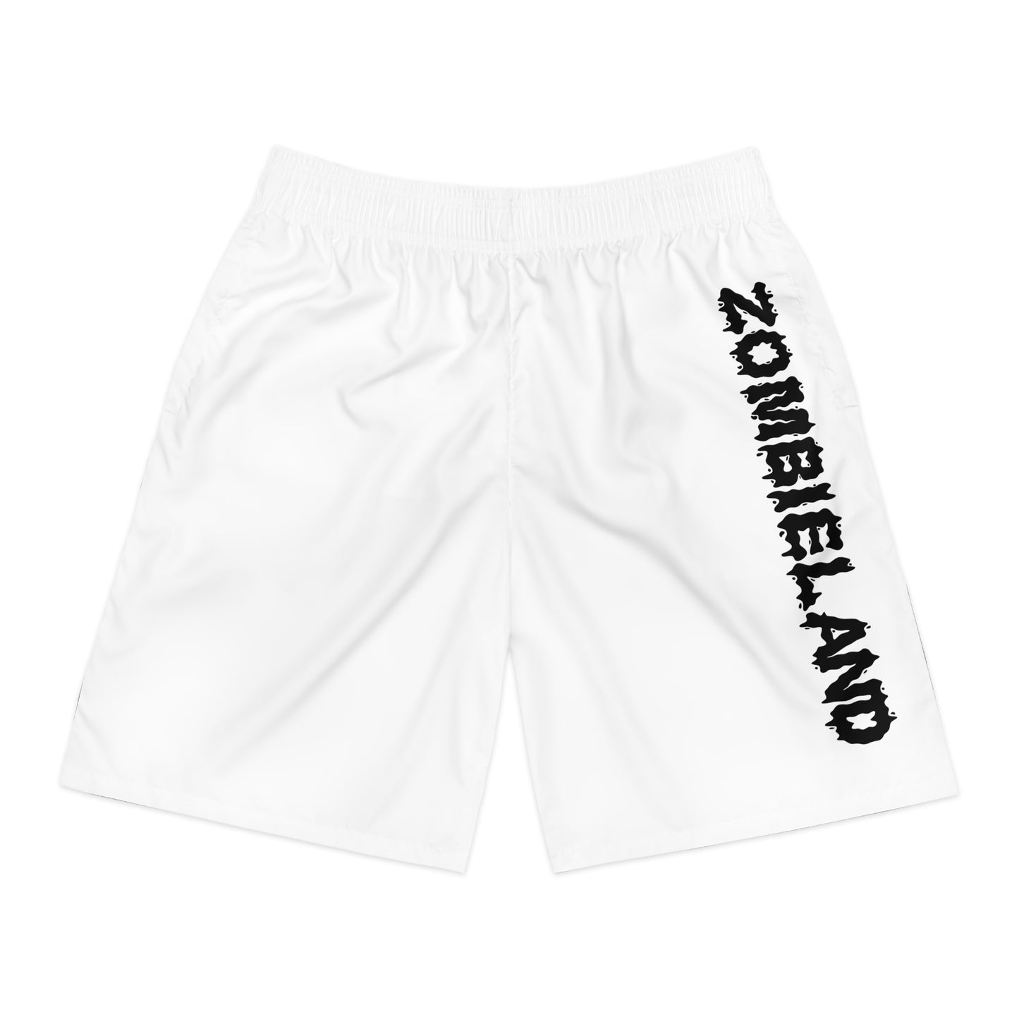 Men's "ZOMBIELAND" Jogger Shorts (White)